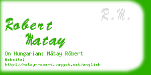 robert matay business card